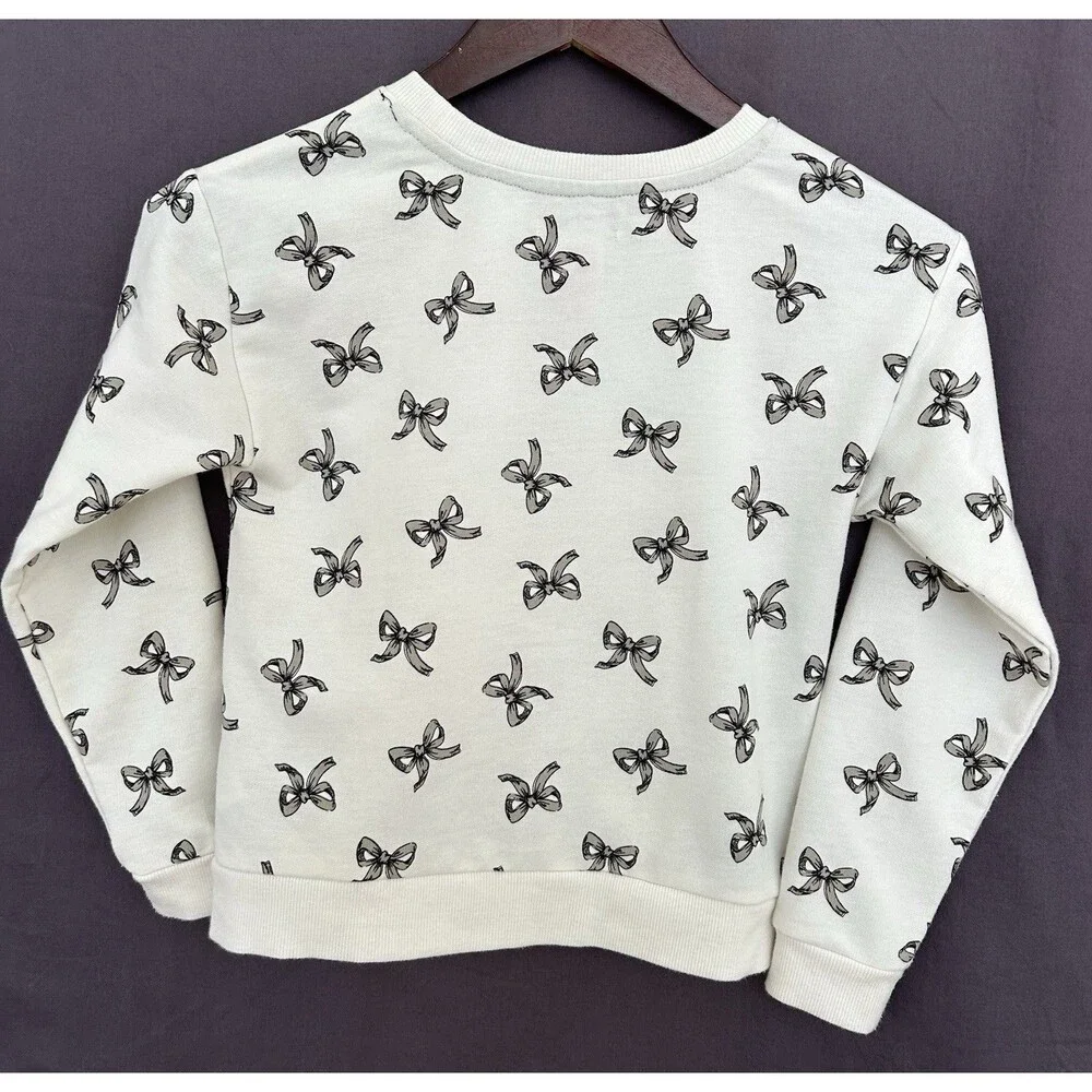 Rachel Zoe Girls Bow Sweatshirt Skort Set Size M 7 8 NWOT Outfit Cream